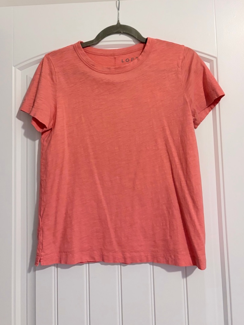 LOFT Vintage Soft Coral Short Sleeve Tee | Size Small